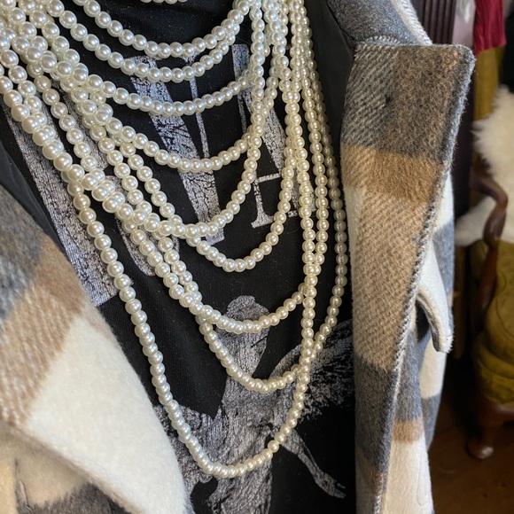 Ladies brown & grey plaid jacket Sz. L - Picture 4 of 14